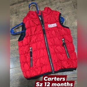 Carters baby boy winter vest sz 12 months